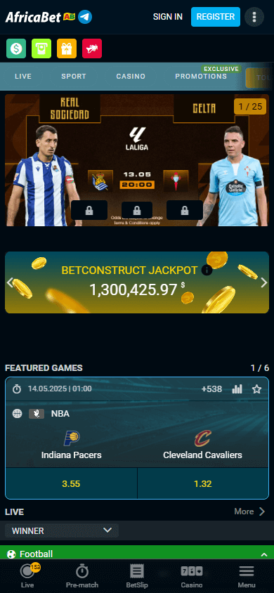 AfricaBet Casino Mobile screenshot